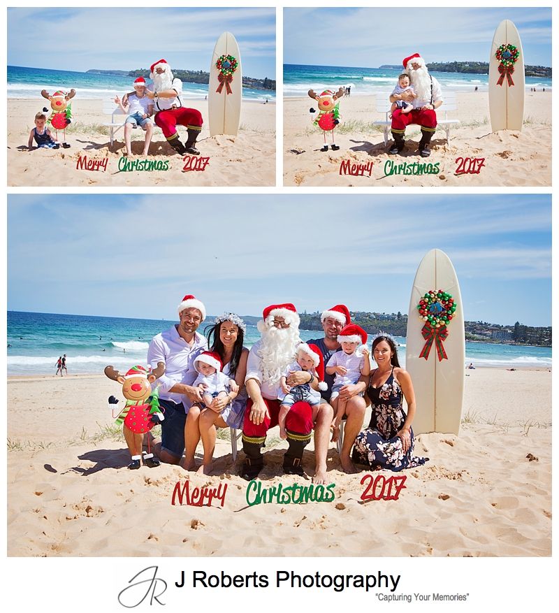 Aussie Santa Photos at Long Reef Beach Sydney 2017